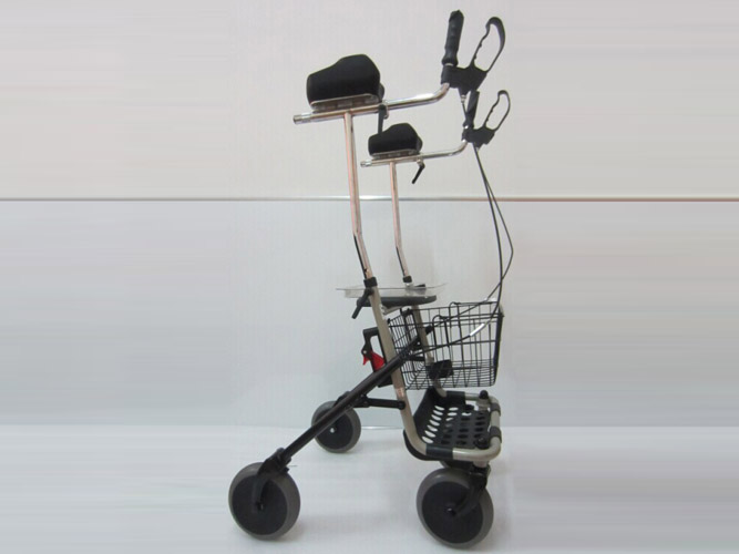 Rollator with armrest